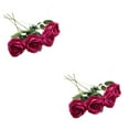thumbnail image 2 of relayinert 10pcs/set Celebrate Christmas In Style Stunning Silk Flower Arrangements – Many Colors Available Can Change The Shape Rose Red color 2Set, 2 of 6