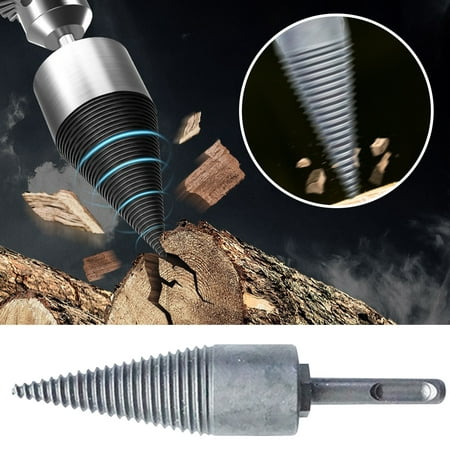 

Gaiseeis Firewood Machine Drill Wood Reamer Punch Bit For Split Wood Cone- Drilling Tool White