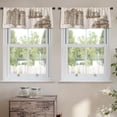 thumbnail image 2 of LALILO Kitchen Curtain Valance Vintage Medieval Vintage Rod Pocket Window Curtain 52"x 18" Set of 2, 2 of 5