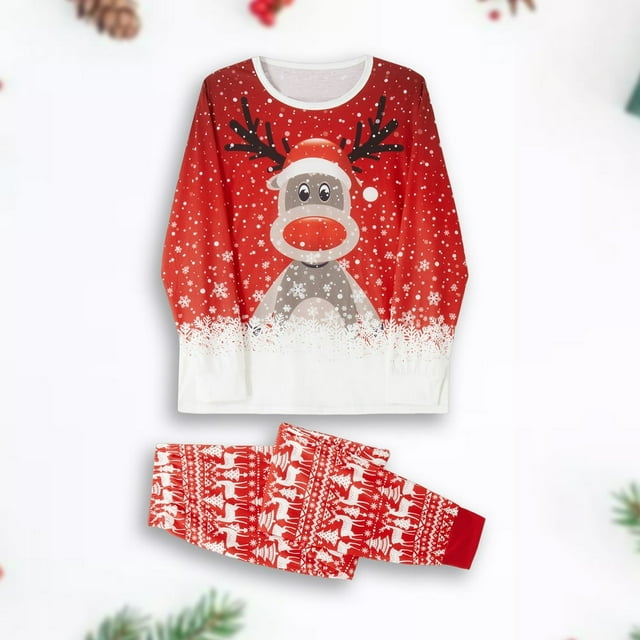 Ensemble Pyjama 2 Pièces Costume Quotidien Imprimé à Manches Longues pour Wapiti Décontracté