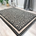 thumbnail image 2 of Alfa Rich 5x8 Cheetah Leopard Animal Pattern Beige Black Washable Woven Cotton Area Rugs, 2 of 4