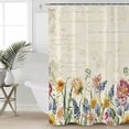 thumbnail image 2 of 60x72 Inch Shower Curtains for Bathroom Colorful Flowers Fabric Bath Curtain Decor Spring Botanical Wild Florals Herbs Waterproof Restroom Curtains Shower Set Accessories with 12 Hooks 60 Inch, 2 of 6