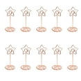 thumbnail image 2 of 10 Pièces Numéro de Table Stand Rond Forme Métal Commode Porte-Cartes Centres de Table Pince à Papier Décoration de Mariage Décor Étoile Or rose, 2 of 7