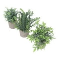 thumbnail image 4 of 3 Pack Artificial Pot Plant Decorative Fake Faux Potted Eucalyptus Plants for Desktop Office, 4 of 14