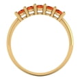 thumbnail image 5 of 0.35 ctw Wedding Band for Women - 18K Yellow Gold Simulated Pink Tourmaline Stackable Eternity Ring, 5 of 6