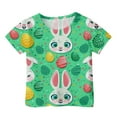 thumbnail image 2 of Byoo Big Girl Print T Shirt Casual Easter Bunny Round Neck Loose Short Sleeve Top Comfortable T-Shirt， 10-11 Years, 2 of 3