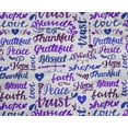 thumbnail image 5 of oneOone Polyester Lycra Medium Purple Fabric Text Craft Projects Decor Fabric Printed By The Yard 56 Inch Wide, 5 of 6