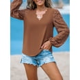 thumbnail image 5 of Cupshe Women's Floral Lace Scalloped V-Neck Top, Sizes XS-XL, 5 of 7