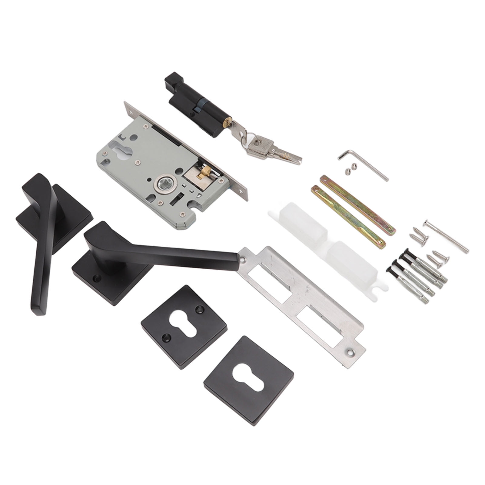 Home Door Lock, Comfortable Grip Rust Prevention Door Handle Lock Set