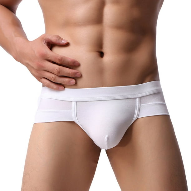 jovati Mens Briefs Underwear Mens Underpants Cotton Sweat Absorbing  Breathable Sports Underwear Briefs 