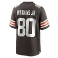thumbnail image 3 of Men's Nike Austin Watkins Jr.  Brown Cleveland Browns Team Game Jersey, 3 of 6