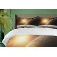 thumbnail image 4 of Ambesonne Galaxy Duvet Cover Sets, Moons Universe Earth, 2-Queen, Yellow White Brown, 4 of 7