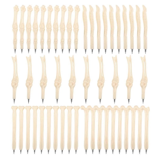 50 Pcs/Lot Pen Writing Supplies Bone Shape Ballpoint Pens New Gift School Supply-Blue Ink