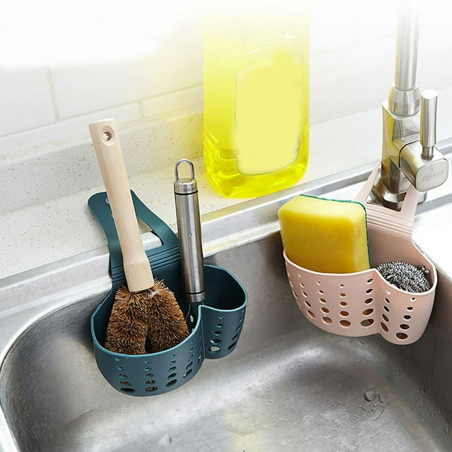 Iumwxz Organizers and Storage Useful Suction Cup Sink Shelf Soap Sponge Rack Kitchen Sucker Storage Tool Dresser Shelf Cabinet Blue Pp Rollbacks On Essentials