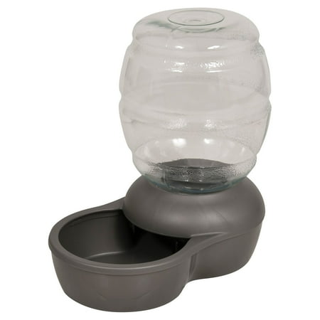 Petmate Replendish Dog and Cat Waterer With Microban, Silver, 1 Gal ...