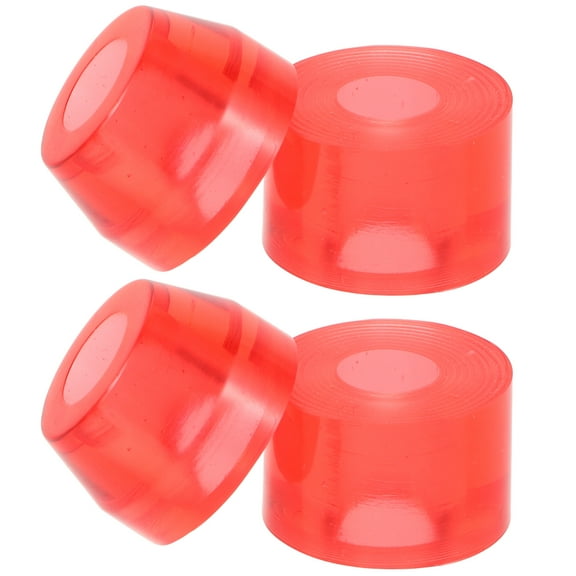 BALAHAPY Round 4Pcs Red Pu Skateboard Bushings 1.0X0.6X0.6In For Shock Absorption And Vibration Dampening