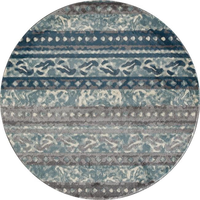 Art Carpet 21858 5 ft. Novi Collection Flowing Woven Round Area Rug