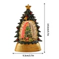 thumbnail image 3 of ​Water-Filled Snow Globe Lantern with LED Lights & Falling Snow - Battery Powered Santa Christmas Decor, 6.8oz Tabletop Display (200ml) multicoloured, 3 of 6