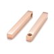 thumbnail image 1 of Ion Plating(IP) 304 Stainless Steel Polished Pendant Bar Rose Gold 40x5x5mm Hole: 3~3.5mm, 1 of 2