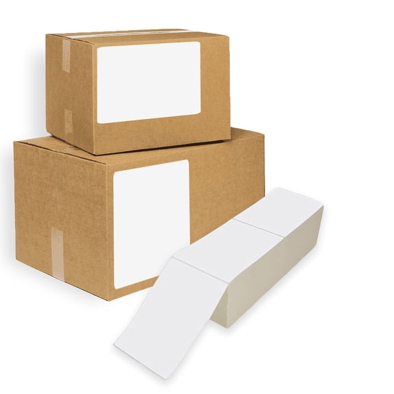 Thermal Transfer Fanfold Labels, Freezer Grade, 4000 Count, 4 x 6 in