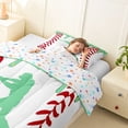 thumbnail image 4 of Erosebridal Mint Dripping Baseball Stitch & Batter Silhouette Graphic Twin Comforter Sets 3-Piece, Baseball Graphic Bedding Set for Boys And Girls Kids,Lightweight Room Decor, 4 of 6