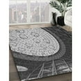 thumbnail image 3 of Ahgly Company Machine Washable Indoor Square Transitional Gray Cloud Gray Area Rugs, 5' Square, 3 of 7