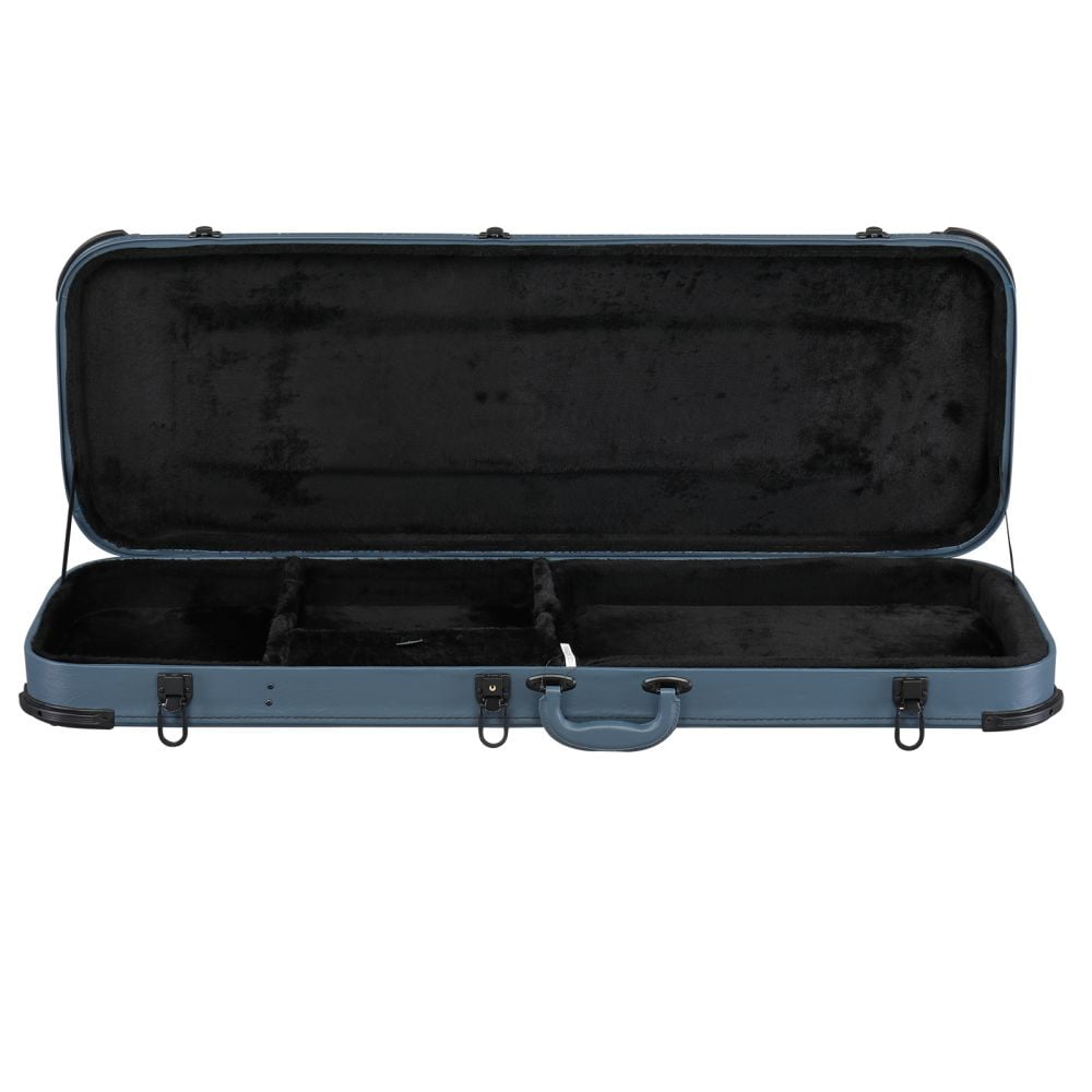 IVV Electric Guitar Hard Case, Rounded-Corner Rectangle Hard-Shell Protective Carrying Case for ST/TL/170 Style/Burning Fire Style Guitars with Lockable Latch and Soft Lining - Blue