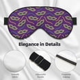 thumbnail image 4 of Goofa Carnival Masks and Beads Printed Sleep Eye Mask for Men Women, Zero Eye Pressure Sleeping Mask, Light Blocking Night Blindfold, Soft Eye Shade Cover, 4 of 7