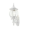thumbnail image 2 of Livex Lighting Frontenac 3-Light Metal Outdoor Wall Lantern in Textured White, 2 of 11