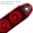 thumbnail image 4 of 2 uds rojo 11-LED coche camión marcador lateral señal de giro lámpara trasera de freno tira de luz Sincero Electrónica, 4 of 5