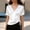 White, variant on Satin Blouses for Women Dressy Casual Silk V Neck Short Sleeve Pleated Drawstring Lightweight Shirts Trendy Business Work Tops Office Work Wear, Wine 2XL