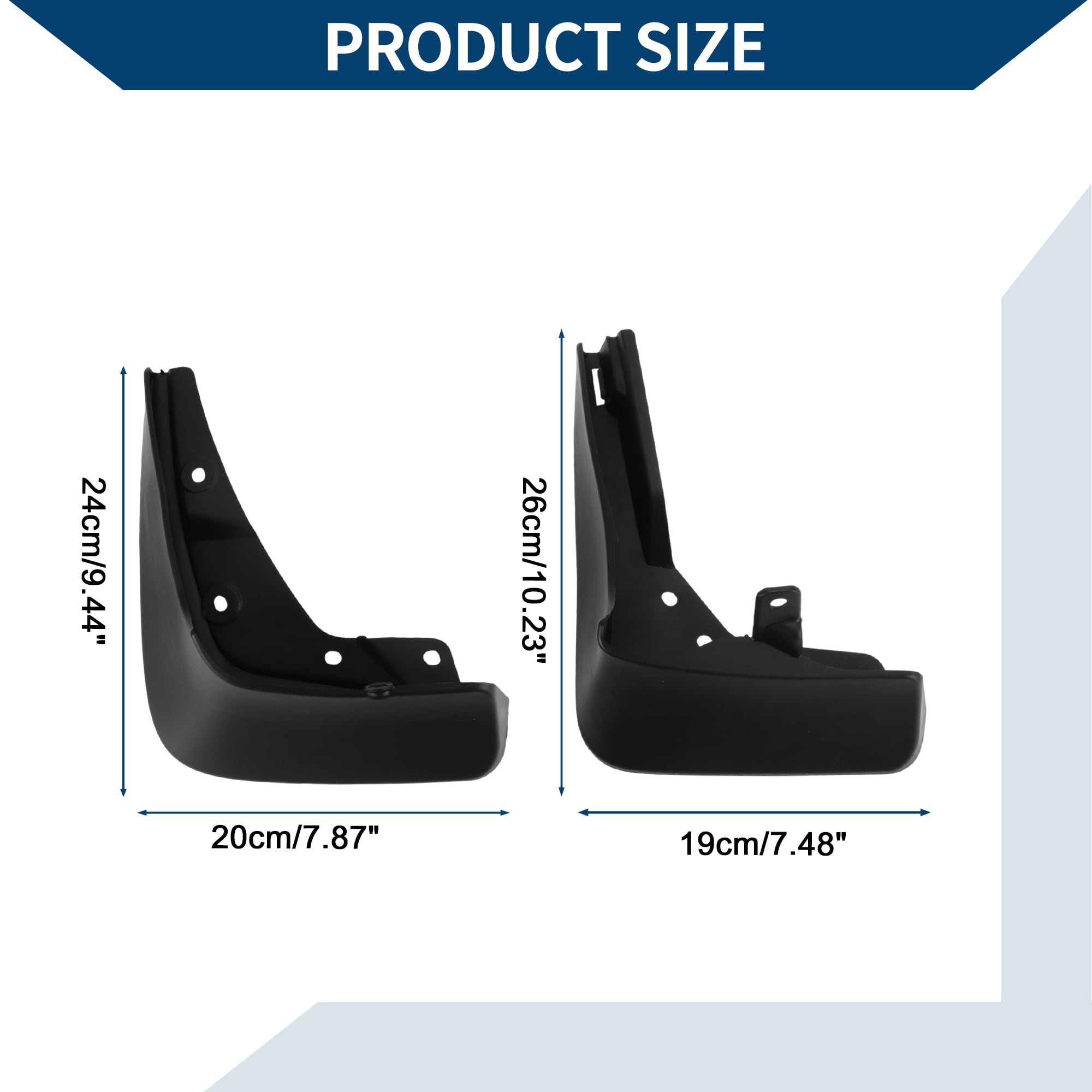 Unique Bargains Mud Flaps Splash Guards W/Mount  Accessories for Mercedes-Benz C Class(Sport)2021-2023 Front and Rear Mud Guards 1 Set