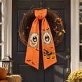 thumbnail image 5 of Wreath Sash for Front Door Halloween Printed Decorative Fabric for Home Porch Hanging Holiday Season Accent for Indoor and Outdoor Halloween Party Use, 5 of 8