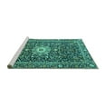 thumbnail image 2 of Ahgly Company Machine Washable Indoor Square Persian Turquoise Blue Traditional Area Rugs, 7' Square, 2 of 4