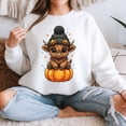 thumbnail image 5 of Retro Halloween Highland Cow Moo I Mean Boo Fall Pumpkin Cow – T-Shirt / Hoodie / Sweatshirt – Seasonal Apparel – Halloween, 5 of 6