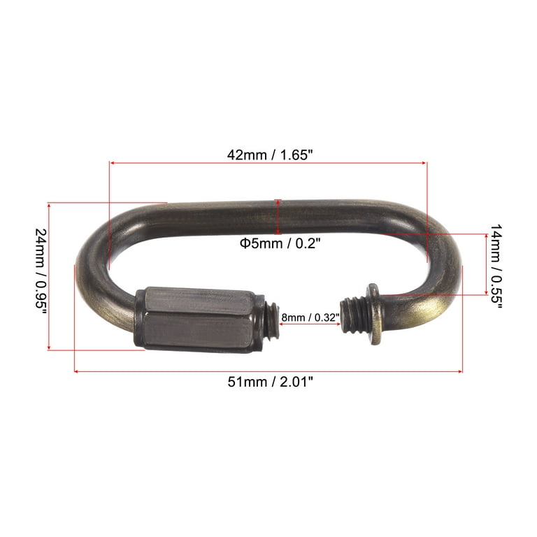 Uxcell 5mm Oval Shape Quick Link Screw Lock Chain Connector