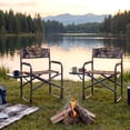 thumbnail image 4 of Costway Folding Camping Chair, Lightweight Portable Directors Chair with Side Table Camouflage, 4 of 9