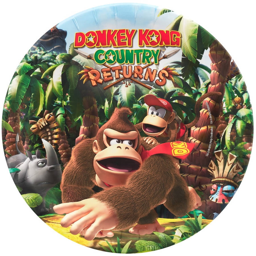 Donkey Kong Dinner Plates, 8pk