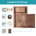 thumbnail image 5 of Strictly Sinks 30” Workstation Corner Kitchen Sink – Copper Single Bowl 16 Gauge Stainless Steel Corner Sink, 5 of 10