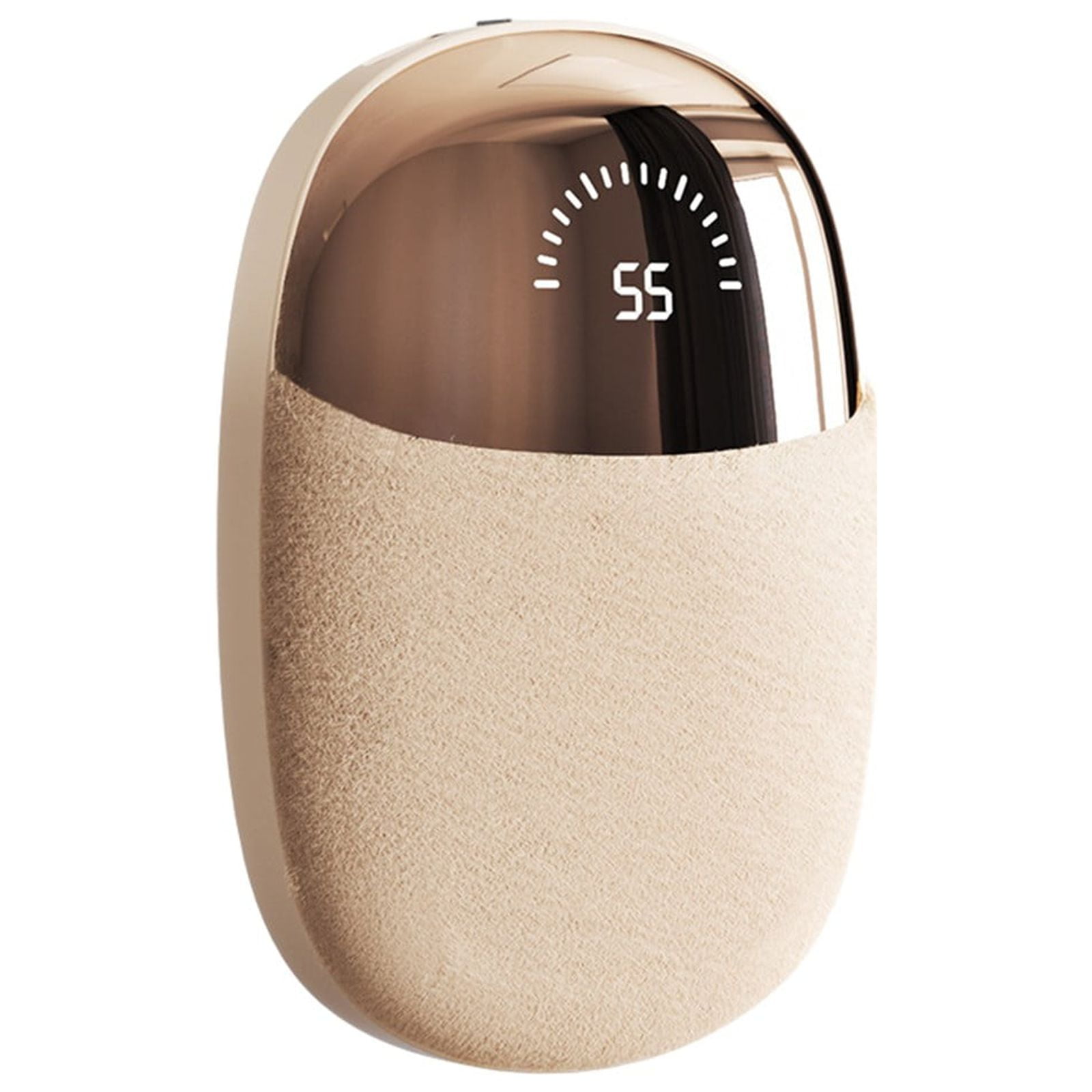 SPOORYYO Intelligent Plush Hand Warmer with Digital Display and Three Temperature Settings, Portable and Rechargeable