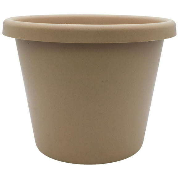 The HC Companies 15.5 Inch Round Classic Planter, Plastic Plant Pot, Sandstone