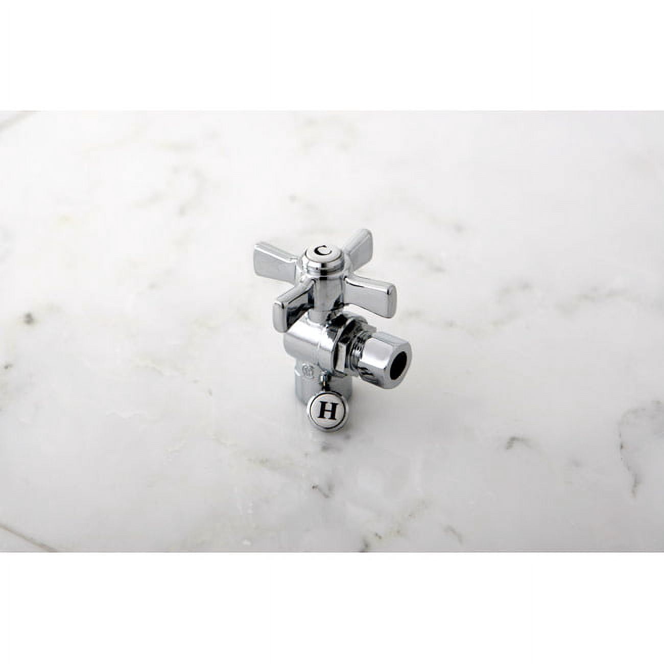 Kingston Brass CC43201ZX 1/2" Sweat x 3/8" OD Comp Angle Stop Valve, Polished Chrome