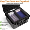 thumbnail image 4 of Graded Card Storage Box - Sports Trading Slab Case Compatible with PSA CSG SGC Magnetic Holder & Top Loaders, Waterproof Boxes 2 Custom Cards Compartments, 4 of 5