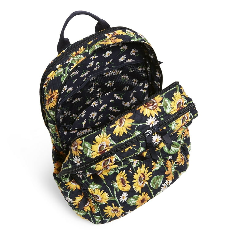 Vera Bradley Women s Recycled Cotton XL Campus Backpack Sunflowers Walmart