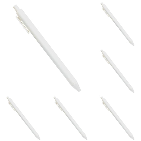 Under $1, Retractable Ballpoint Pen, 10-Pack Retractable Ballpoint Pens, 1.0Mm Medium Point, Compact for Office & Travel, Click Pen, White by Goohae