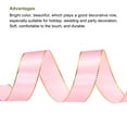 thumbnail image 3 of Wide Satin Ribbon with Gold Edges Border Grosgrain Fabric Ribbon for Gift Wrapping Wedding Bouquet Pink 1 Inch x 50 Yard, 3 of 7