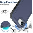 thumbnail image 2 of KOMI for iPhone 16e 2025 Case: Dual Layer Protective Heavy Duty Cell Phone Cover Shockproof Rugged with HD Screen Protector - Military Protection Bumper Tough - iPhone SE4 2025, Navy Blue, 2 of 8
