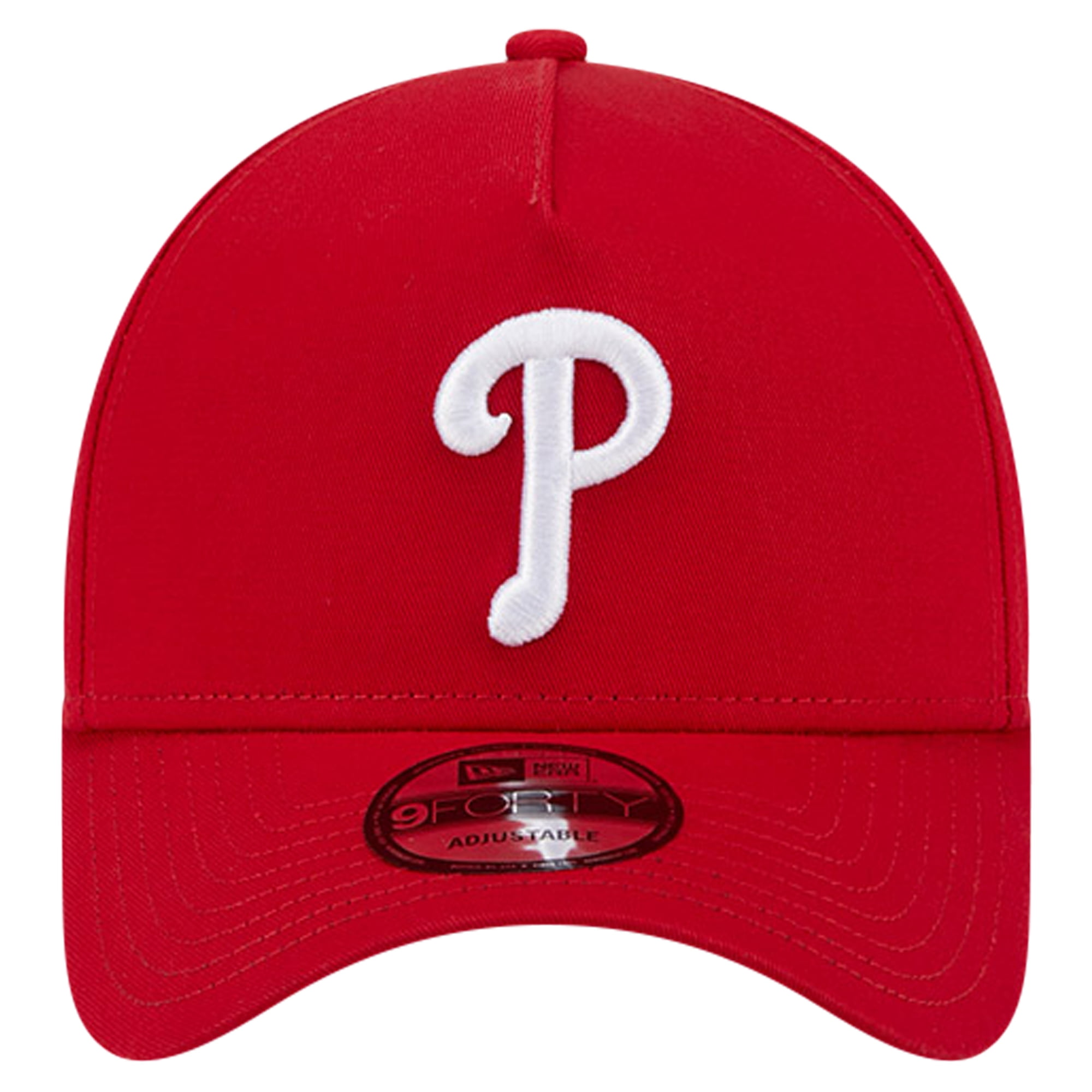 Men's New Era Red Philadelphia Phillies Team Color A-Frame 9FORTY Adjustable Hat