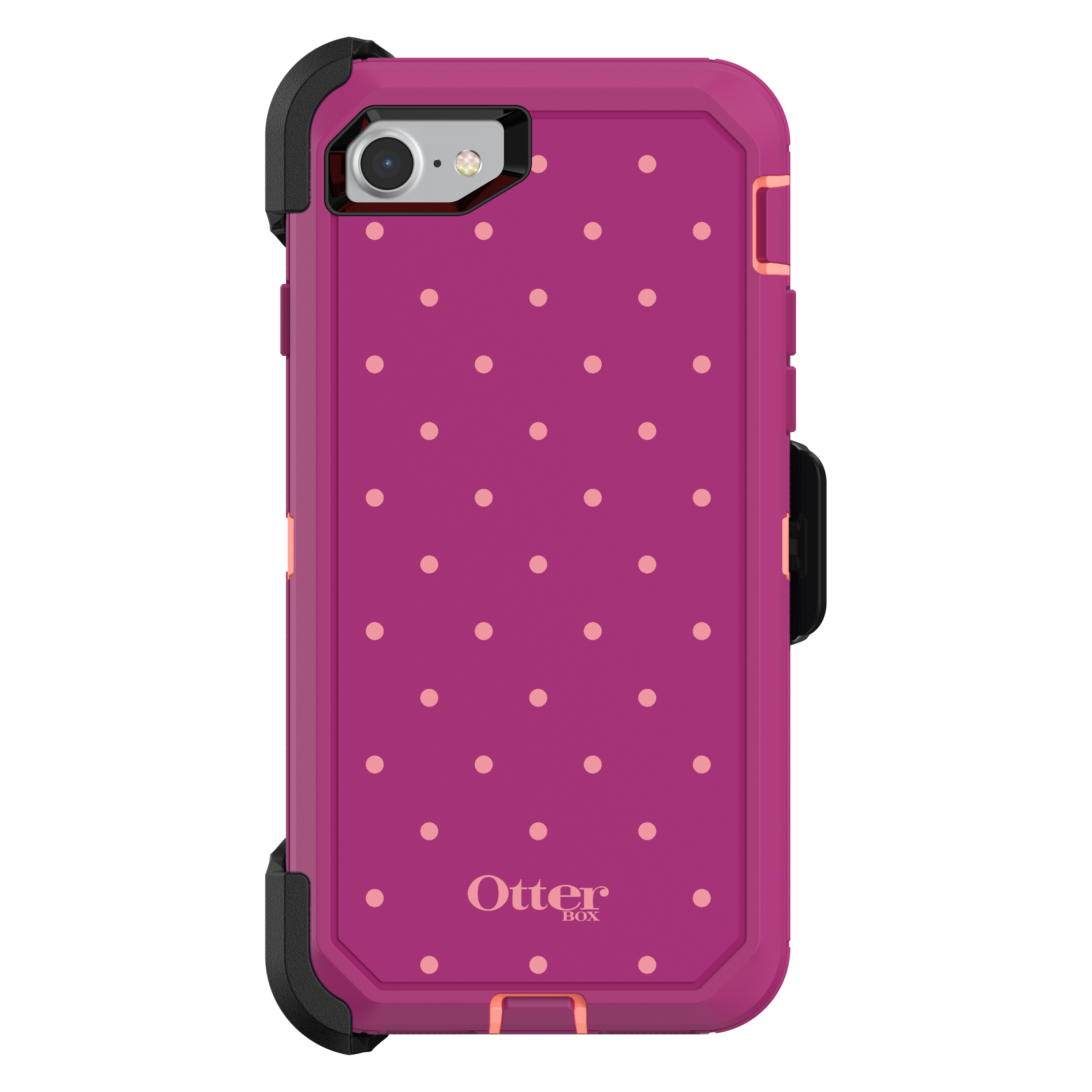 OtterBox Defender Series Case for iPhone 8 and iPhone 7, Coral Dot ...