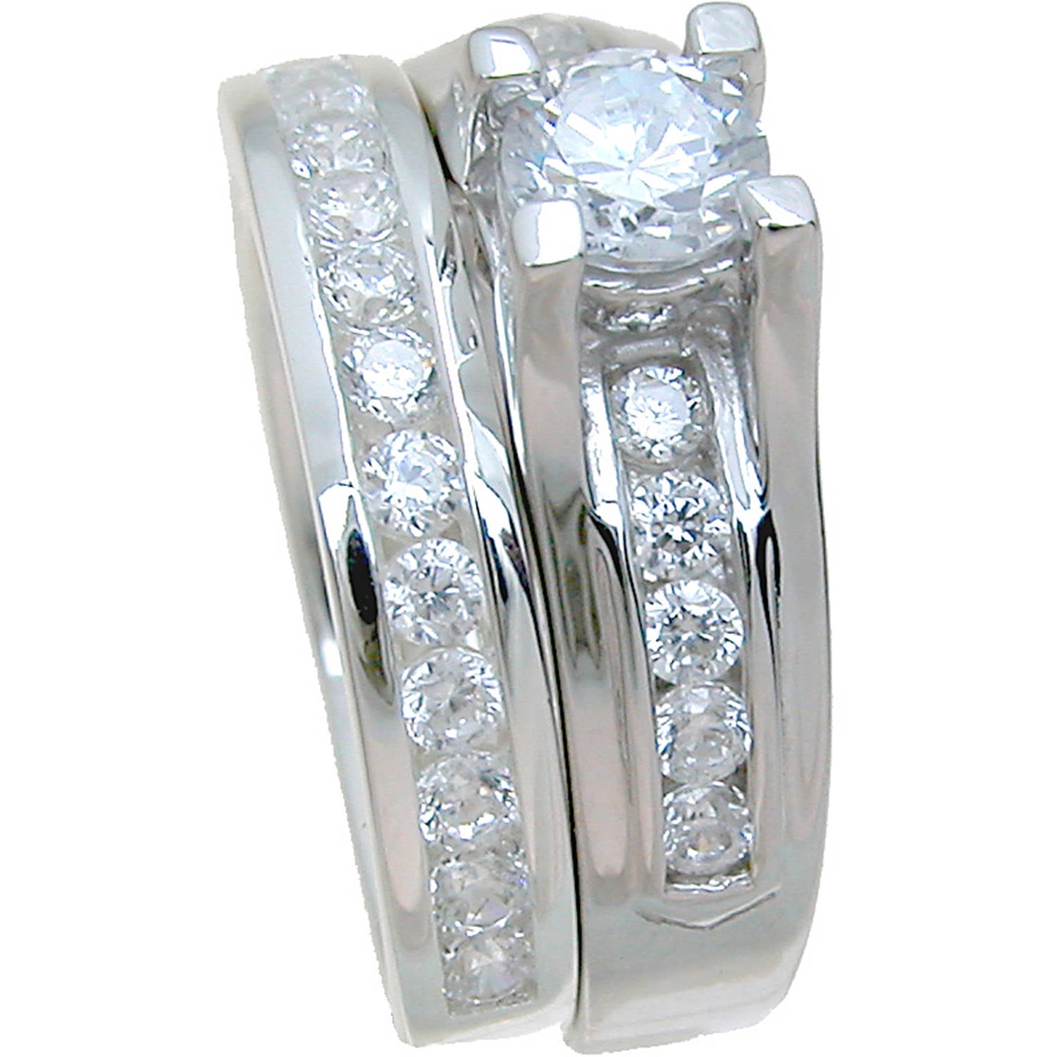 Sterling Silver High Polish Round Cut Cz
